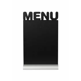 Kriedová tabuľa Securit, silueta MENU, hliníková noha