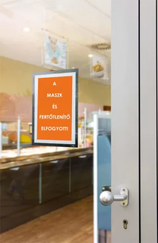 Magnetický informačný rámik DURAFRAME so samolepiacou zadnou stranou, A4, strieborný
