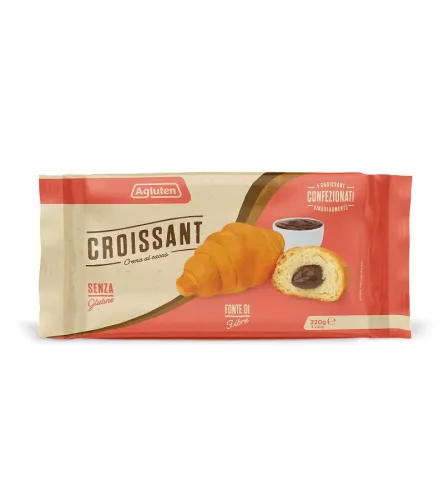 Agluten Croissant Crema al Cacao – croissanty s kakaovým krémom (bezlepkové), 55 g