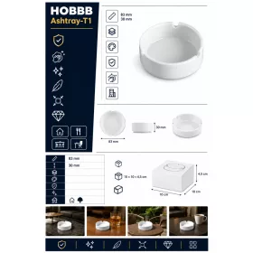 HOBBB Rutsker podnos pre hostí, biely
