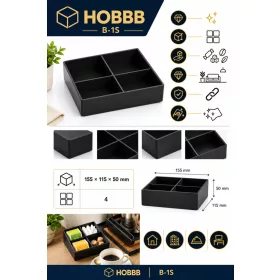 HOBBB Stege podnos pre hostí, čierny