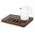 Bentley Xanthic Coffee & Tea podnos (mahagón) + Halo rýchlovarná kanvica, 0,6 l (biela) – súprava