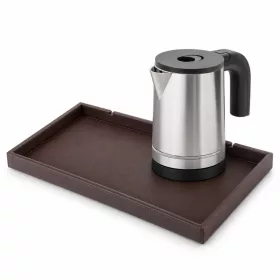   Bentley Etna podnos (klasická hnedá) + Halo rýchlovarná kanvica, 0,8 l (nehrdzavejúca oceľ) – súprava