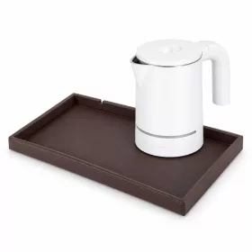   Bentley Etna podnos (klasická hnedá) + Halo rýchlovarná kanvica, 0,6 l (biela) – súprava