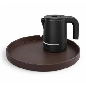   Bentley Maroa podnos (klasická hnedá) + Halo rýchlovarná kanvica, 1 l (čierny) – súprava