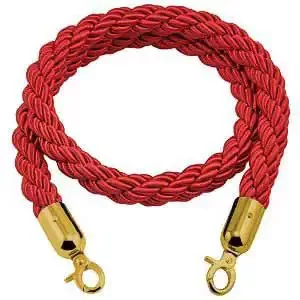 Červené točené zahradzovacie lano, 160cm (CSKPA)