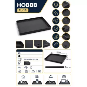 HOBBB Præstø podnos pre hostí, čierny