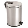 Nerezový pedálový kôš, s tlmičom zatvárania, 5L, lesklý