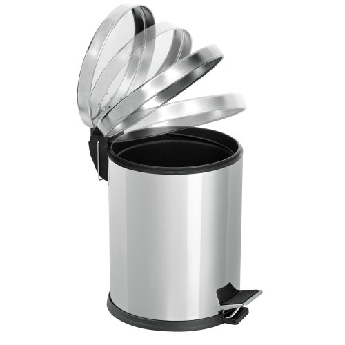 Nerezový pedálový kôš, s tlmičom zatvárania, 12L, lesklý