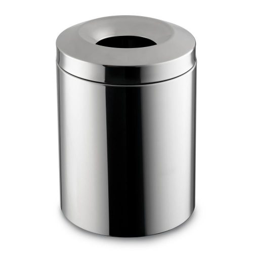 Nerezový ohňovzdorný odpadkový kôš, 5L, svetlý