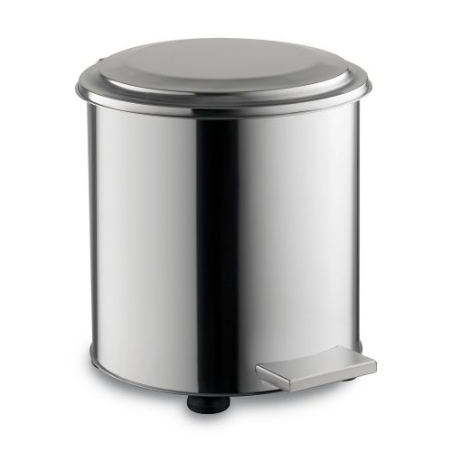 Nerezový priemyselný pedálový kôš, 70 L, lesklý