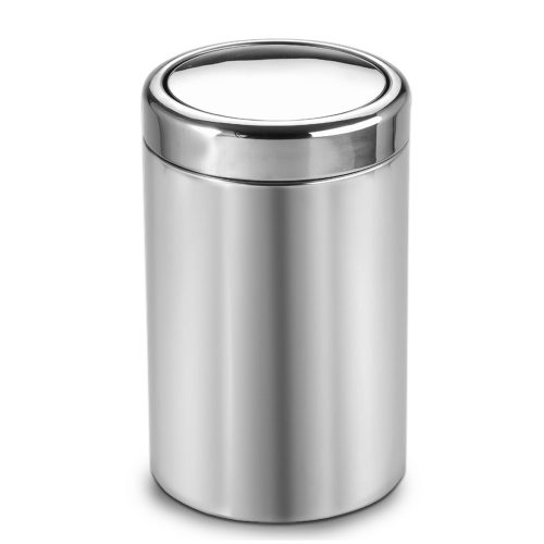Nerezový odpadkový kôš Henger s výklopným vekom 30L, lesklý