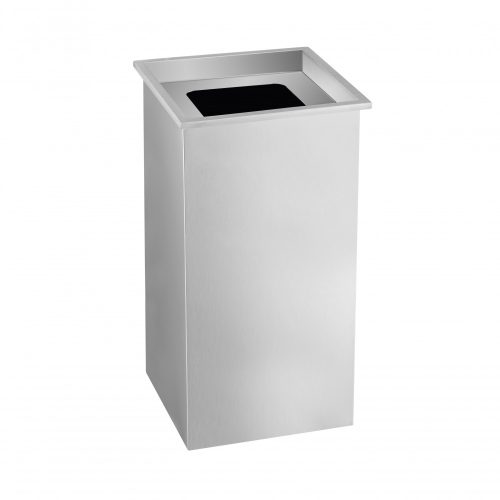 Nerezový odpadkový kôš s obdĺžnikovým odnímateľným vekom 54L