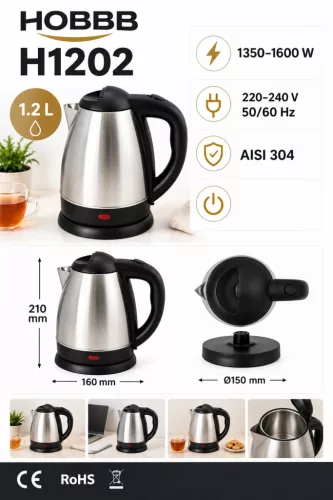 HOBBB Silkeborg rýchlovarná kanvica, 1,2 l