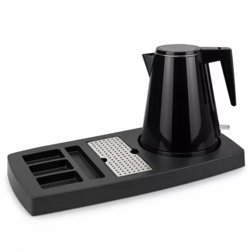 HOBBB Nakskov podnos + Holstebro H1206 Black rýchlovarná kanvica, 1,2 l – súprava