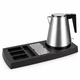   HOBBB Nakskov podnos + Holstebro H1206 Silver rýchlovarná kanvica, 1,2 l – súprava