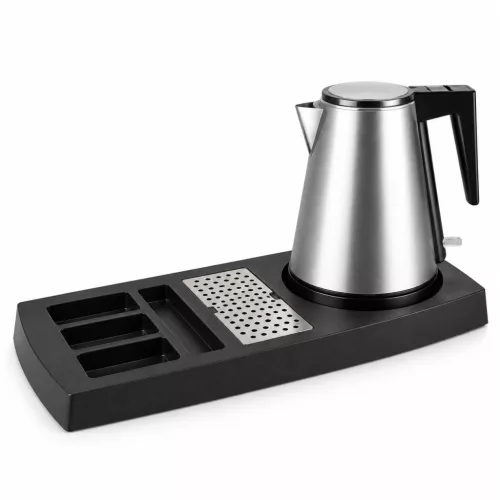 HOBBB Nakskov podnos + Holstebro H1206 Silver rýchlovarná kanvica, 1,2 l – súprava