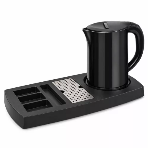 HOBBB Nakskov podnos + Køge H1266 Black rýchlovarná kanvica, 1,2 l – súprava