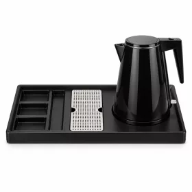   HOBBB Gentofte podnos + Holstebro H1206 Black rýchlovarná kanvica, 1,2 l – súprava