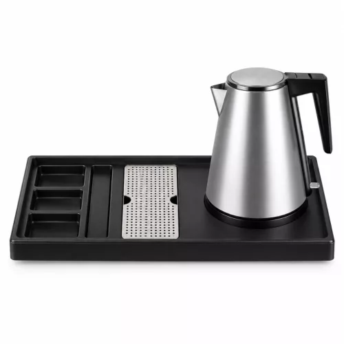 HOBBB Gentofte podnos + Holstebro H1206 Silver rýchlovarná kanvica, 1,2 l – súprava