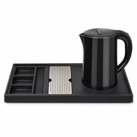   HOBBB Gentofte podnos + Køge H1266 Black rýchlovarná kanvica, 1,2 l – súprava