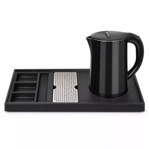 HOBBB Gentofte podnos + Køge H1266 Black rýchlovarná kanvica, 1,2 l – súprava