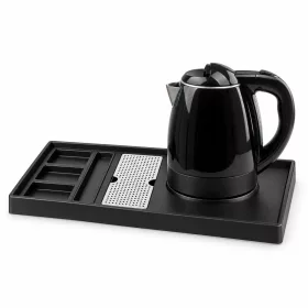   HOBBB Gentofte podnos + Viborg H2002 Black rýchlovarná kanvica, 1,2 l – súprava