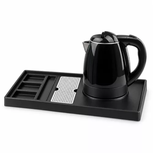 HOBBB Gentofte podnos + Viborg H2002 Black rýchlovarná kanvica, 1,2 l – súprava