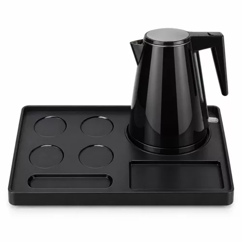 HOBBB Hadsund podnos + Holstebro H1206 Black rýchlovarná kanvica, 1,2 l – súprava