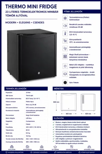 HOBBB Saltum minibarová chladnička, 23 l