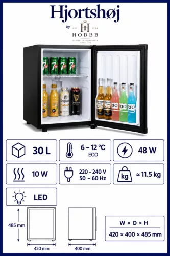 HOBBB Hjortshøj minibarová chladnička, 30 l
