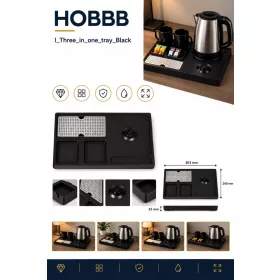HOBBB Charlottenlund podnos pre hostí, čierny