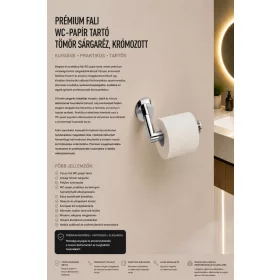   Prémiový nástenný držiak toaletného papiera – masívna mosadz, chrómovaný