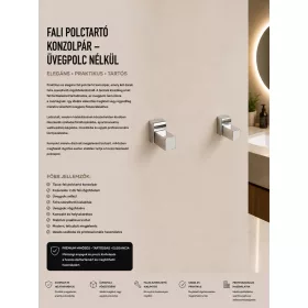 Pár nástenných držiakov police – bez sklenenej police