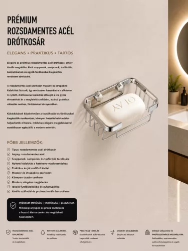 Prémiový nerezový drôtený košík
