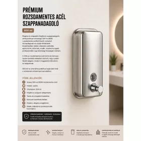 Prémiový nerezový dávkovač mydla – 500 ml