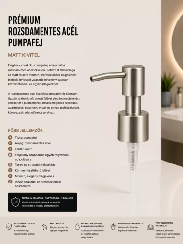 Prémiová nerezová pumpička – matné prevedenie