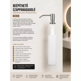 Vstavaný dávkovač mydla k umývadlu a drezu – 300 ml