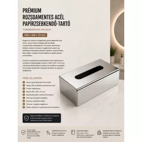   Prémiový nerezový zásobník na papierové vreckovky – zrkadlový lesk