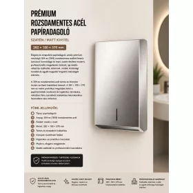   Prémiový nerezový zásobník na papier – saténové/matné prevedenie