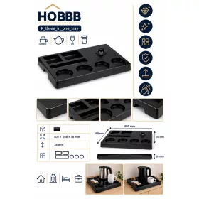 HOBBB Mariager podnos pre hostí, čierny