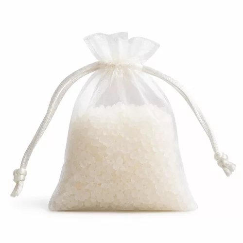 Biela kúpeľová soľ v organzovom vrecúšku, 60 g