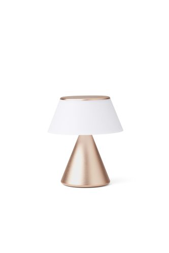 Prenosná LED lampa Lexon Luma M so synchronizáciou farieb - zlatá