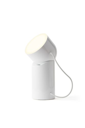 Prenosná LED lampa Lexon Orbe s pohyblivou hlavou - žiarivo biela