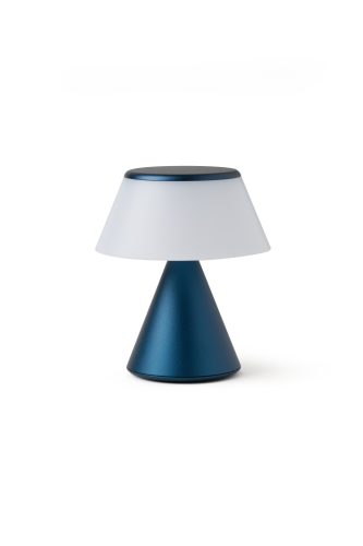 Lexon Luma S Mini nepretržite synchronizovateľná LED lampa - tmavo modrá