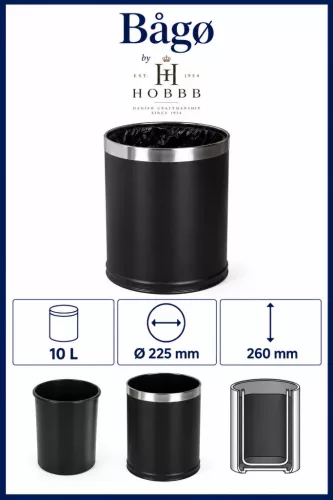 HOBBB Bågø odpadkový kôš do izby pre hostí, 10 l