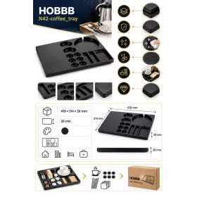 HOBBB Løgstør podnos pre hostí, čierny