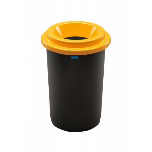 Plafor ECO kruhový, valcový odpadkový kôš 50L čierno/žltý