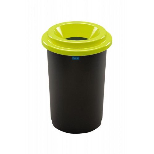 Plafor ECO kruhový, valcový odpadkový kôš 50L čierno/zelený