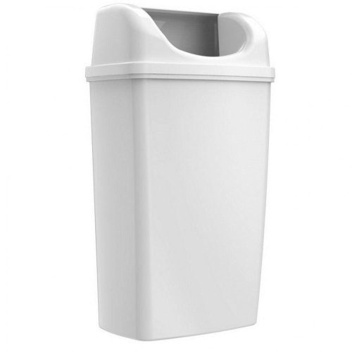 Plastový nástenný odpadkový kôš biely 50L